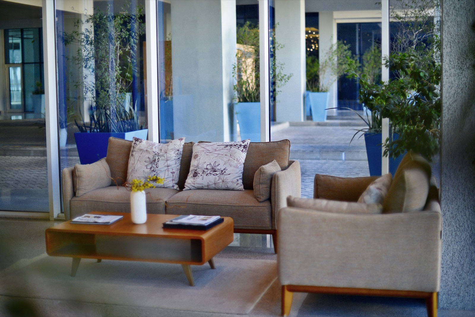 Lobby and reception at Tilal Towers
